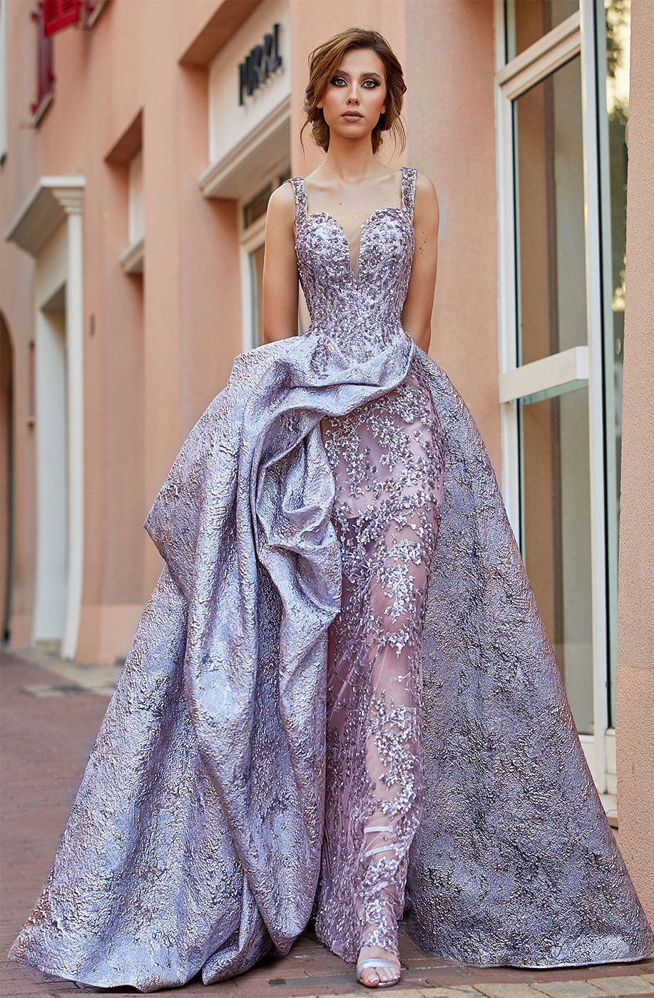 Open Back Lilac Gown
