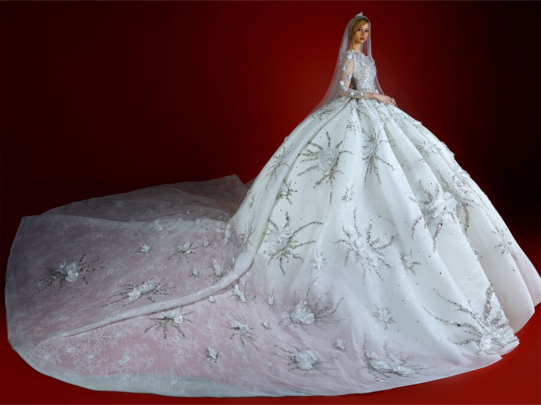 Flower Inspired Ball Gown Dress