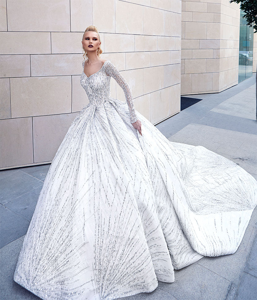Royal Patterned Bridal Dress