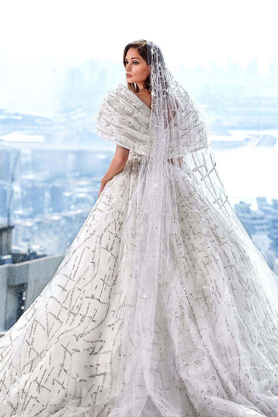 A-Line Wedding Dress Embroidered With Love From Beirut City