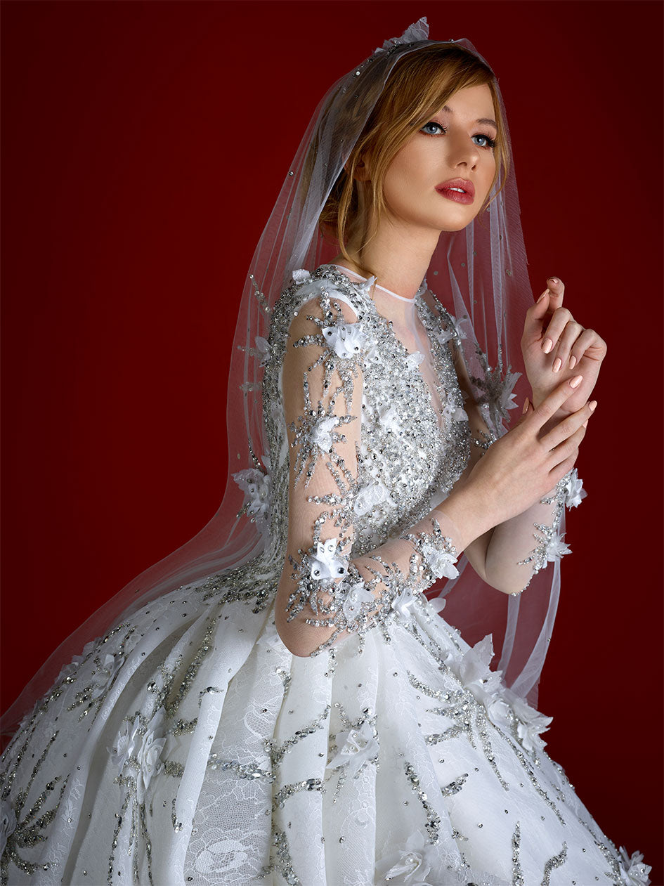 Flower Inspired Ball Gown Dress