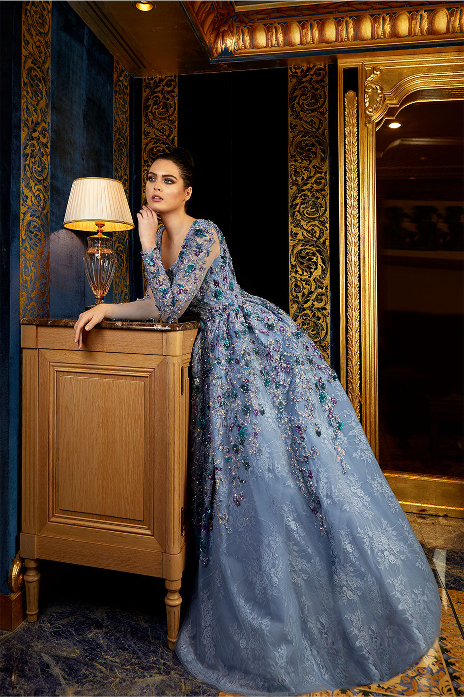 A-Line Long Sleeved Night Gown