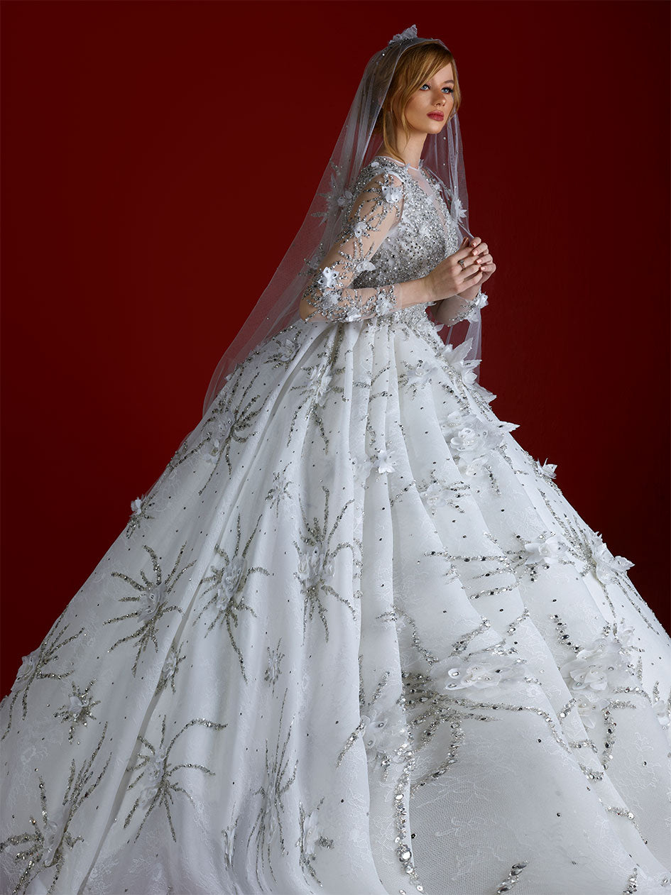 Flower Inspired Ball Gown Dress