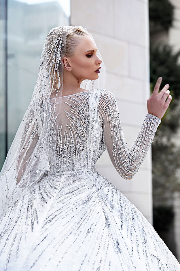 Royal Patterned Bridal Dress